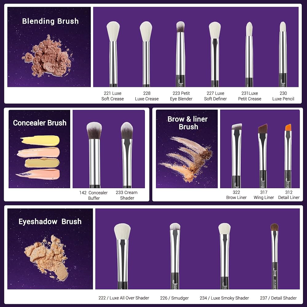 Amazon.com: Jessup Eye Makeup Brushes Set Professional 15pcs with